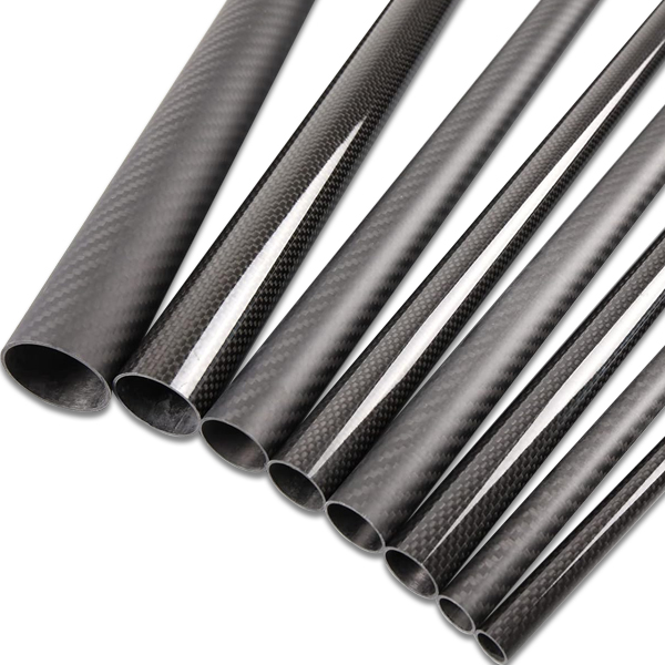 3K карбоновая круглая трубка, глянцевая