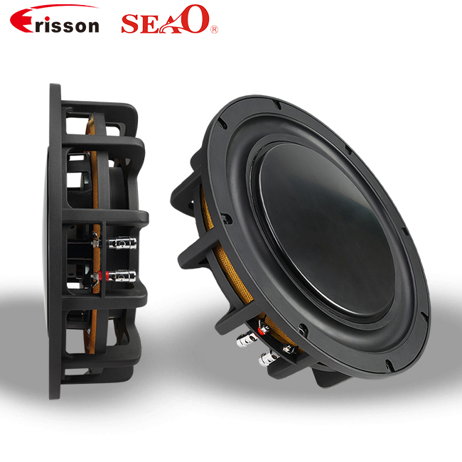 OEM/ODM 13-дюймовый сверхтонкий алюминиевый автомобильный сабвуферный динамик, 24 В, 1200 Вт, сопротивление 4+4 Ом