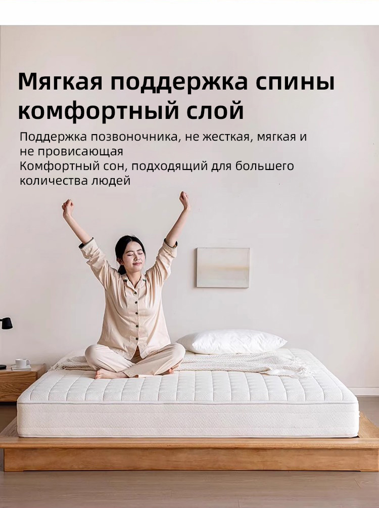 Матрас ручной работы Lorain — сертифицированный как не требующий клея, латекс, натуральный джут, пружинный, матрас Simmons, жесткий матрас, толстый матрас