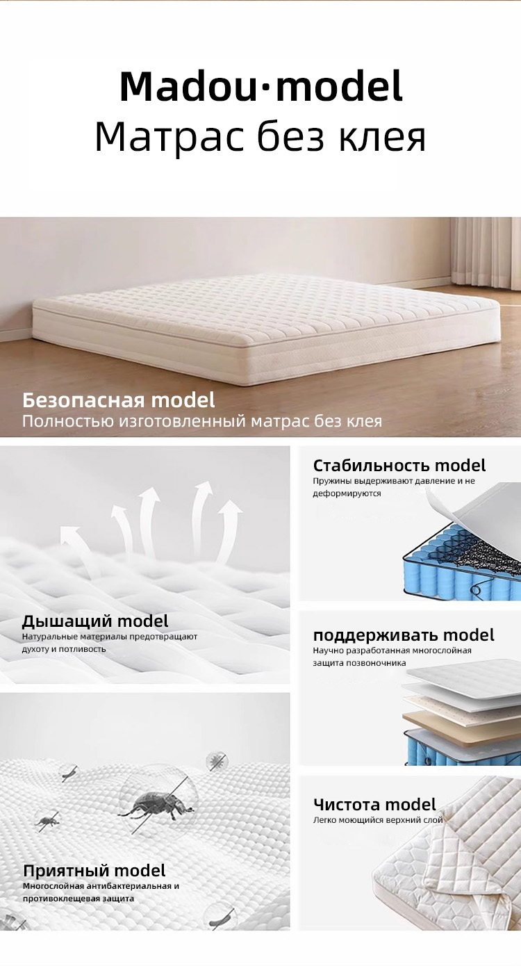 Матрас ручной работы Lorain — сертифицированный как не требующий клея, латекс, натуральный джут, пружинный, матрас Simmons, жесткий матрас, толстый матрас