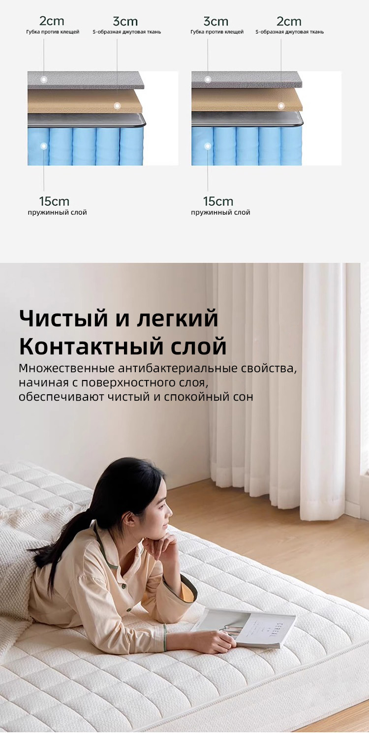 Матрас ручной работы Lorain — сертифицированный как не требующий клея, латекс, натуральный джут, пружинный, матрас Simmons, жесткий матрас, толстый матрас