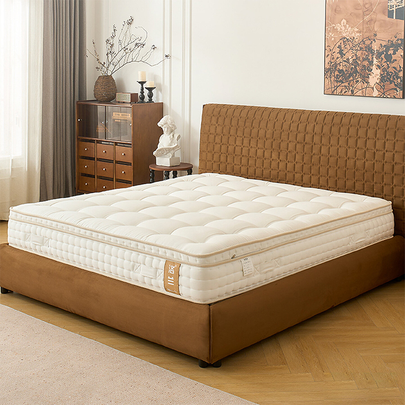 Матрас ручной работы Lorain — шерсть и верблюжий волос, без клея, двухслойные мини-пружины, конский волос, ручная прошивка, матрасная накладка в стиле Simmons