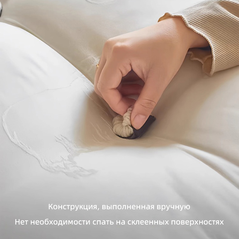 Матрас ручной работы Lorain — Матрас из шерсти хвоща, процесс изготовления без использования клея, независимая двухслойная пружина в пакетиках, натуральная пряжка ручной работы на заказ.