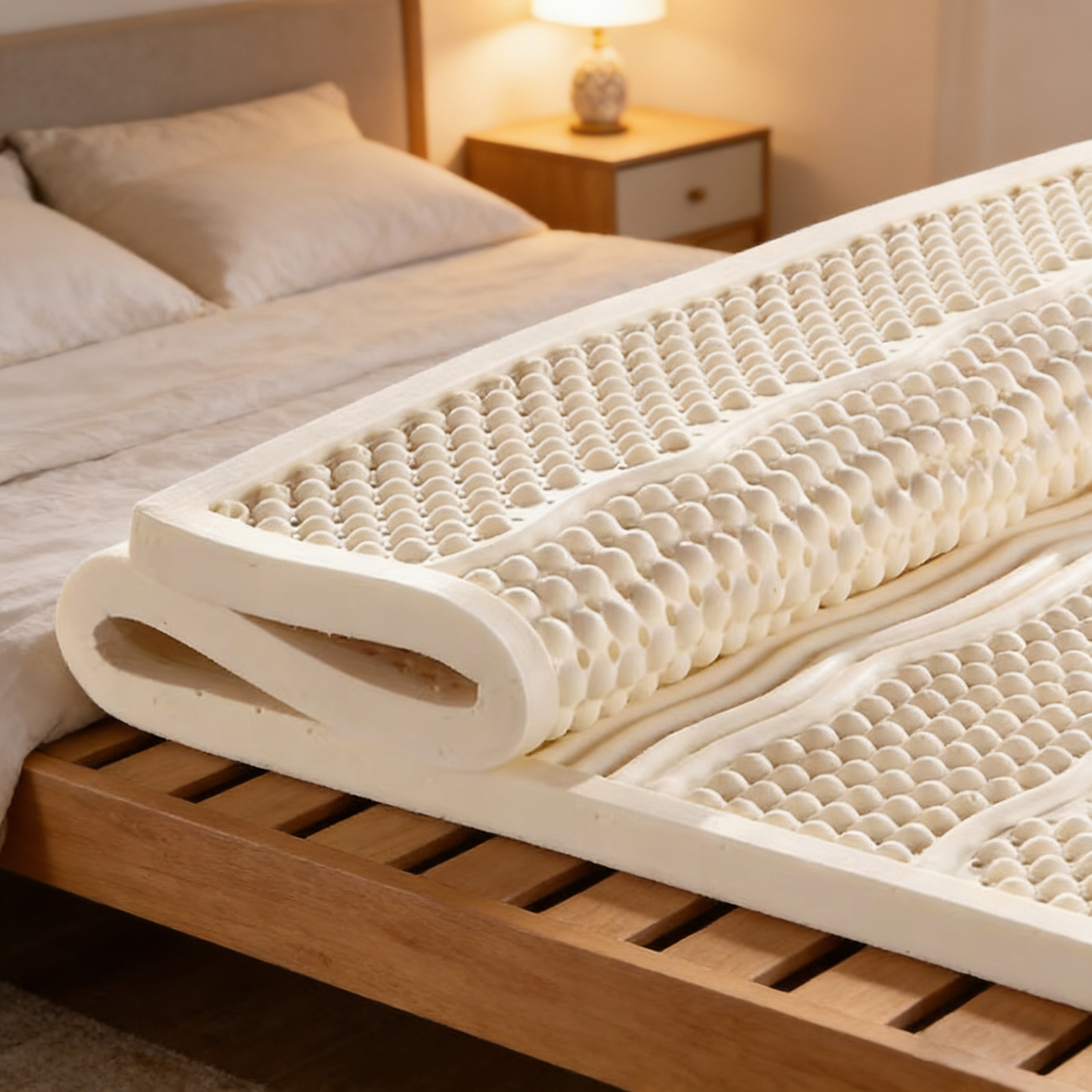 Матрас ручной работы Lorain — Матрас из натурального латекса с уникальной зональной конструкцией, повторяющей контуры человеческого тела