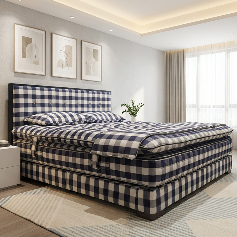 Матрас ручной работы Lorain — Матрас ручной работы без использования клея, с пружинами в отдельных карманах и высококачественной толстой мягкой набивкой (матрас + верхний слой)