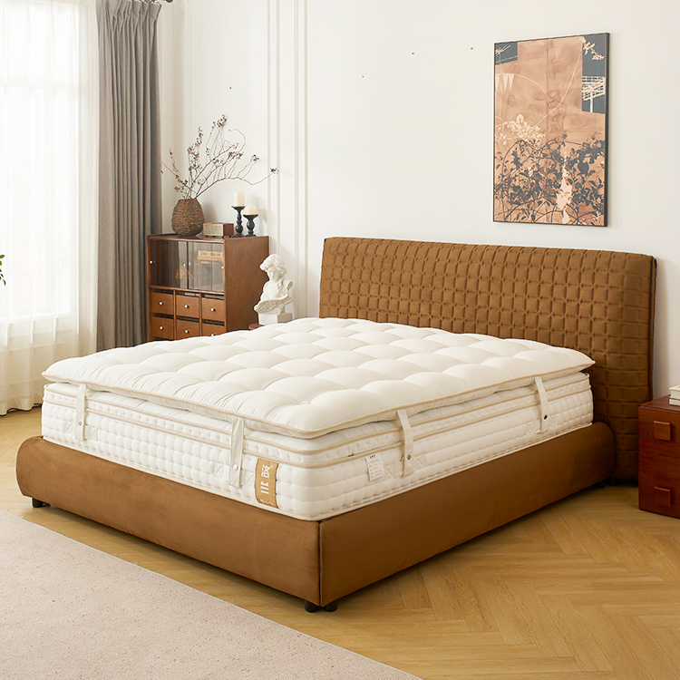 Матрас ручной работы Lorain — шерсть и верблюжий волос, без клея, двухслойные мини-пружины, конский волос, ручная прошивка, матрасная накладка в стиле Simmons