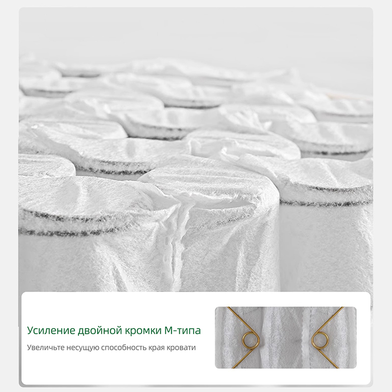 Матрас ручной работы Lorain — Импортный джут и натуральный латекс, вафельная ткань класса А, двухслойные мини-пружины, сшитые вручную без клея, матрас в стиле Simmons