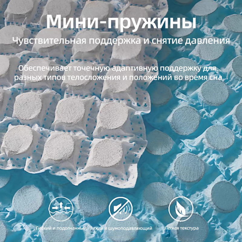 Матрас ручной работы Lorain — Матрас из шерсти хвоща, процесс изготовления без использования клея, независимая двухслойная пружина в пакетиках, натуральная пряжка ручной работы на заказ.