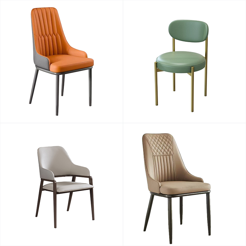 Обеденные стулья с кожаным покрытием и металлическими ножками | Комфорт и стиль для вашей столовой