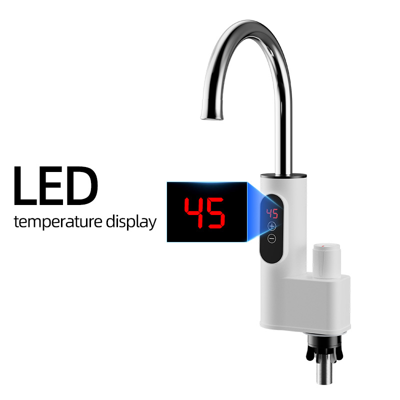 благодаря мощности 300-400 Вт ! Новейший интеллектуальный термостатический смеситель мгновенного нагрева оснащен литым алюминиевым нагревательным элементом и инверторной технологией