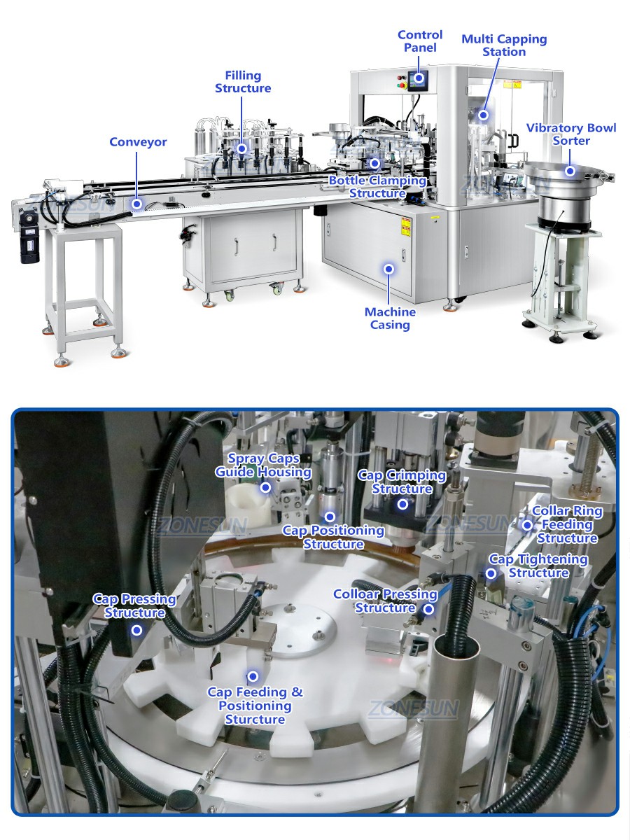 Машина для розлива и укупорки духов