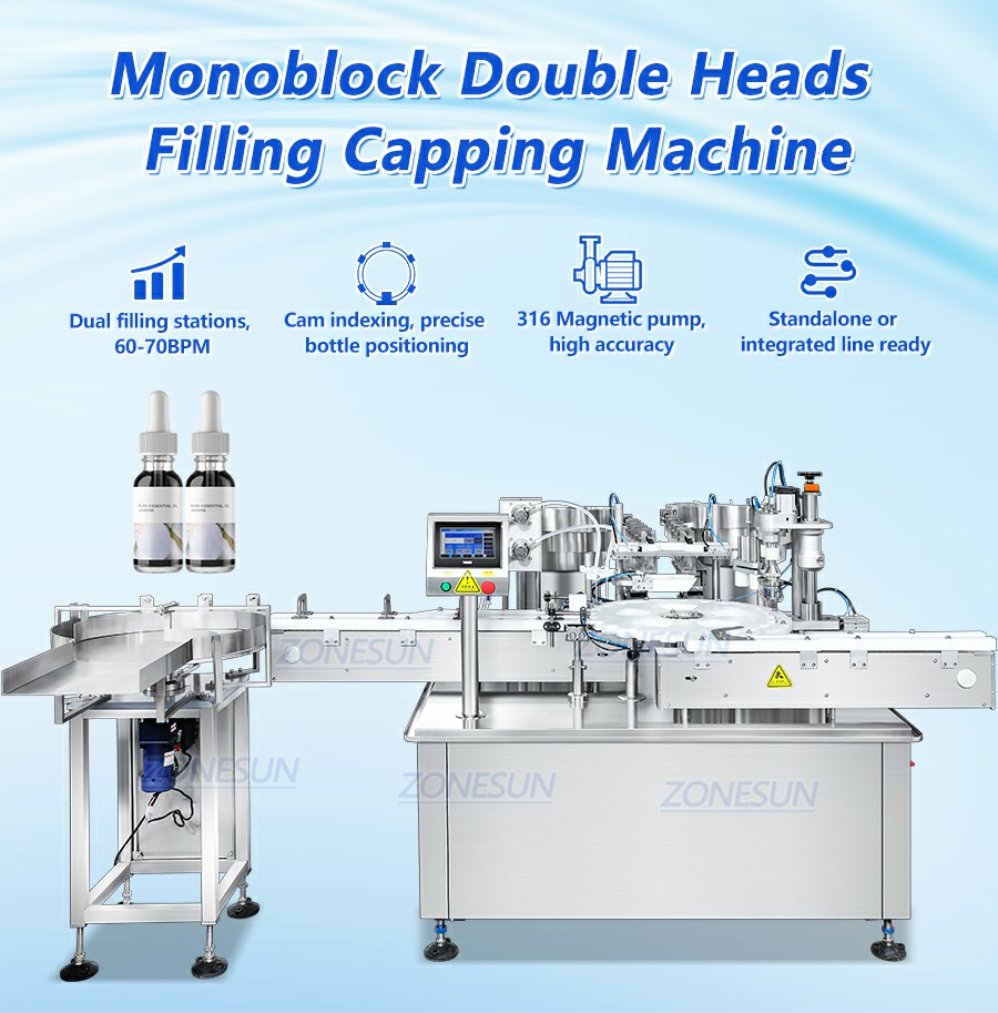 Машина для розлива и укупорки сыворотки для лица