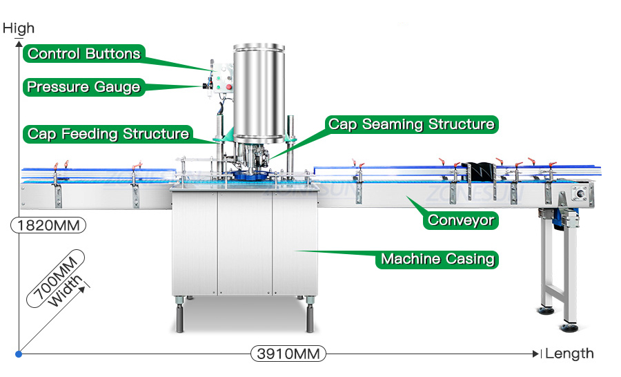 Машина для укупорки алюминиевых банок