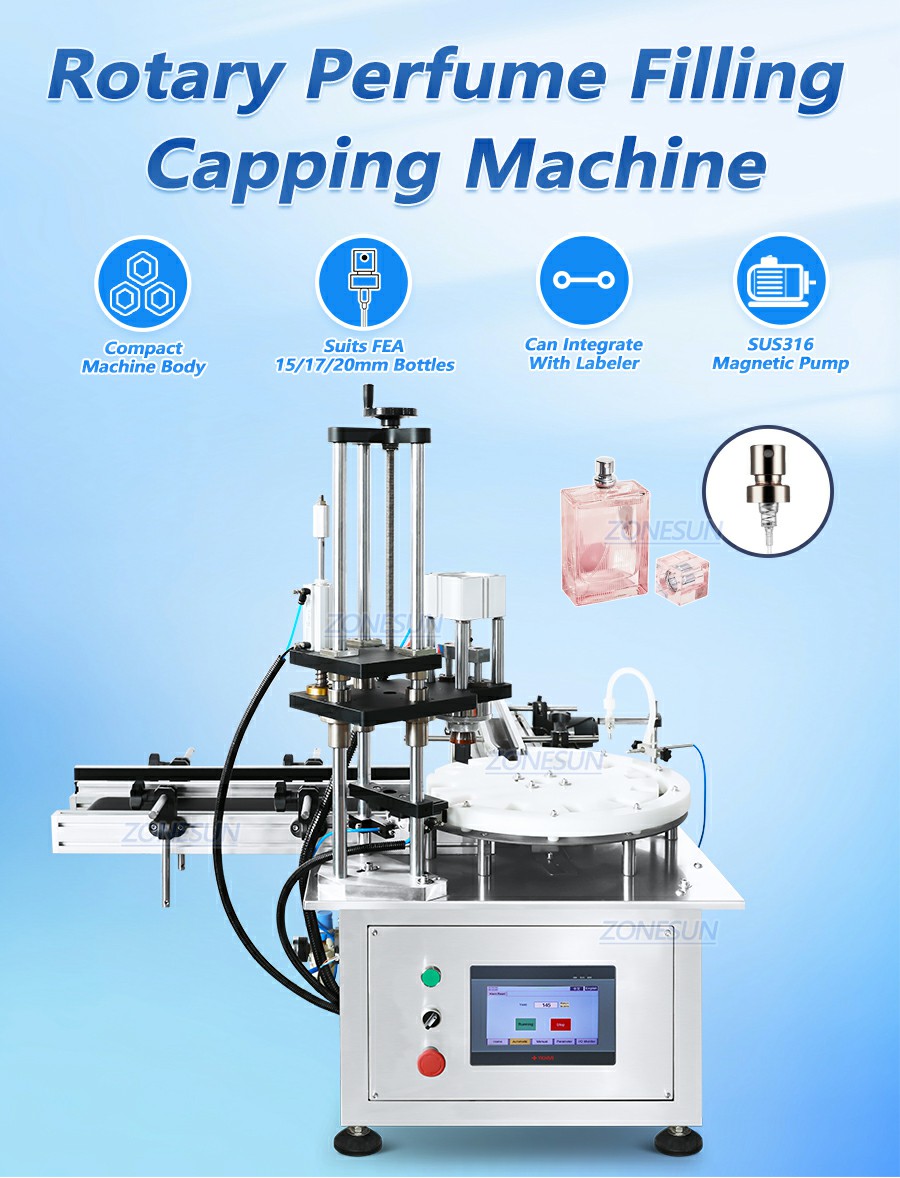 Настольная машина для розлива и обжима духов