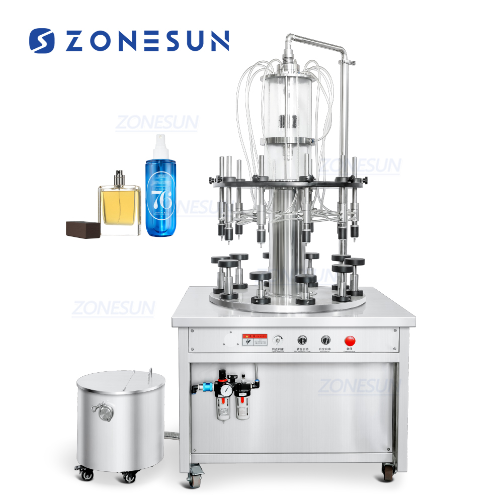 Полуавтоматическое оборудование для розлива духов с 10 головками ZONESUN ZS-YTZL10V