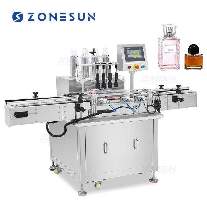 Вакуумный автомат розлива по уровню духов на 4 головки для парфюмерии и косметики ZONESUN ZS-VTZL4A