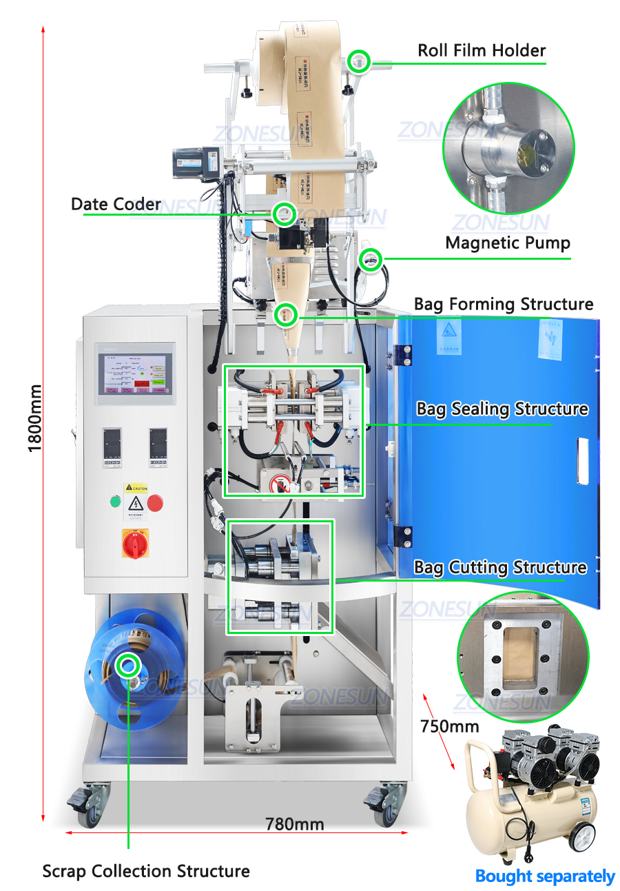 Вертикальная упаковочная машина-9004