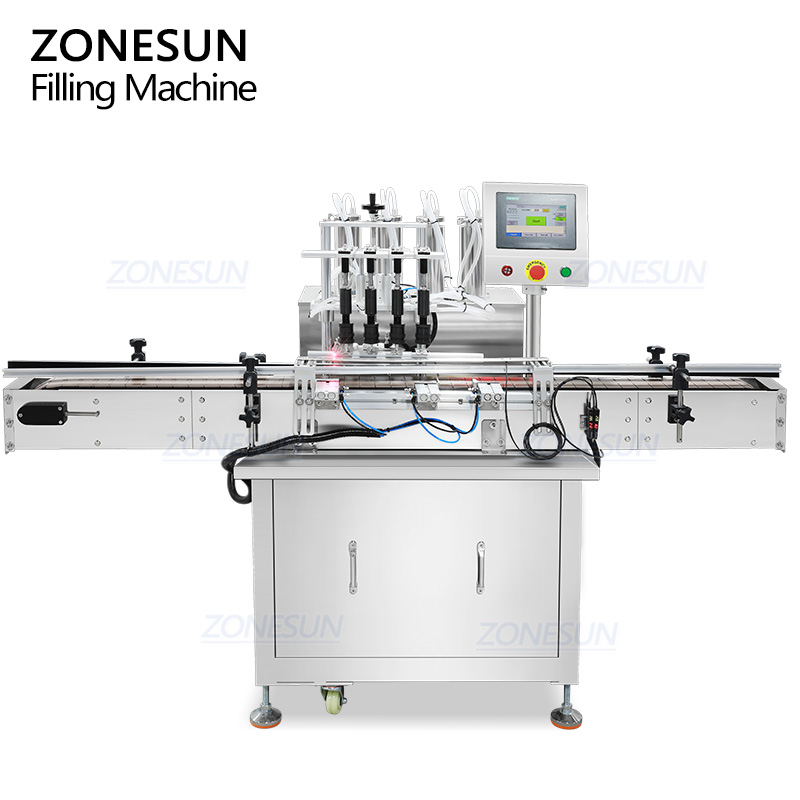 Вакуумный автомат розлива по уровню духов на 4 головки для парфюмерии и косметики ZONESUN ZS-VTZL4A