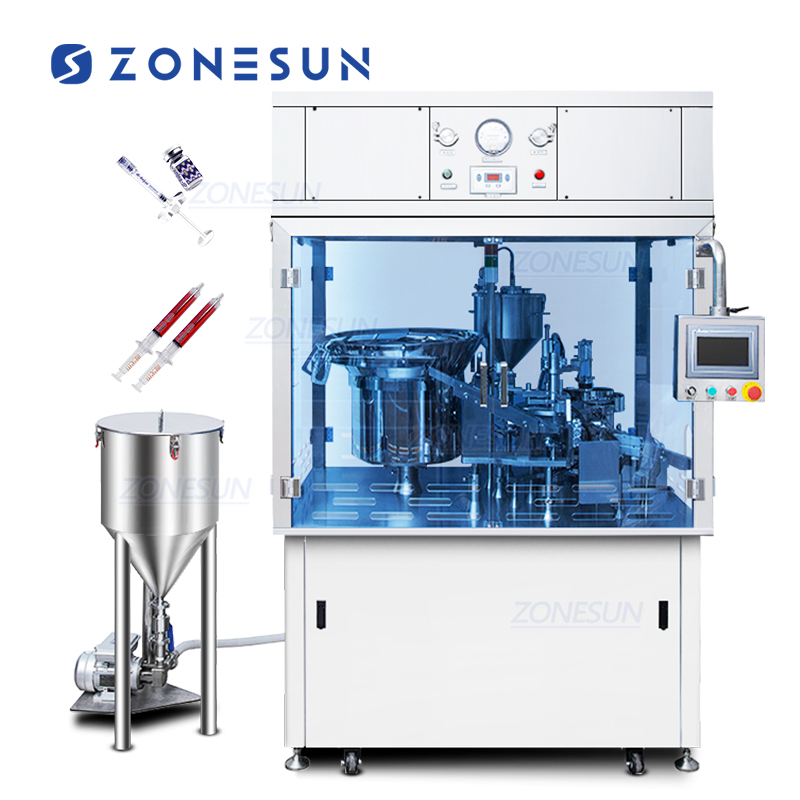 Автоматическая моноблочная машина для наполнения шприцев для предварительно заполненных шприцев (жидкости и гели) ZONESUN ZS-ZFC2