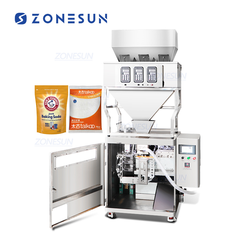 Упаковочная машина для фасовки и запайки гранулированной соли для ванн ZONESUN ZS-AFS04F