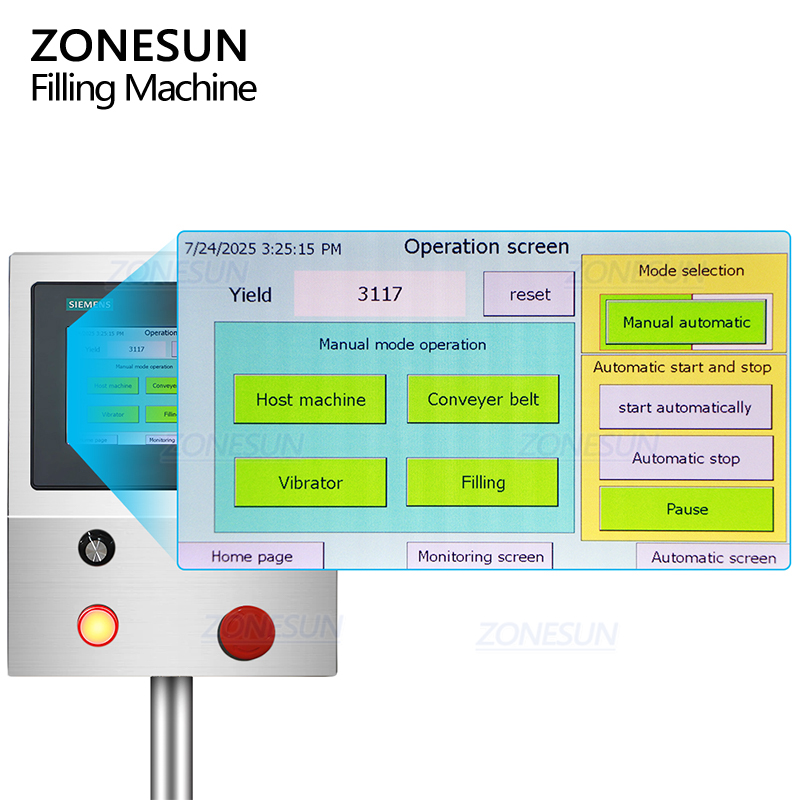 Компактная автоматическая машина для виальных флаконов с розливом и прессованием внутренних пробок ZONESUN ZS-AFY1