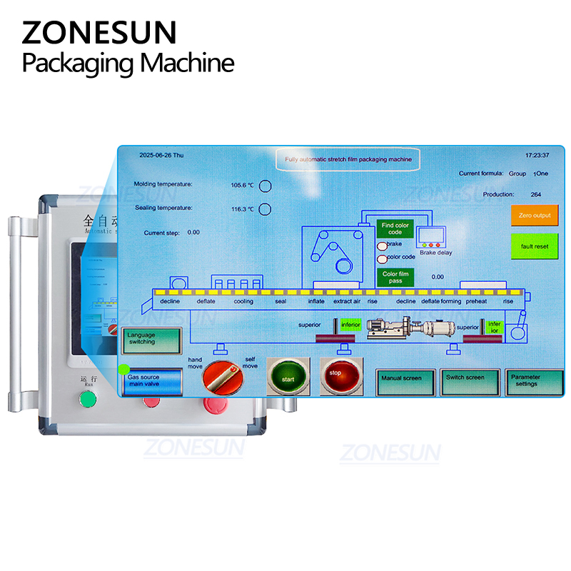 Автоматическая термоформовочная вакуумная машина с сервоприводом для упаковки продуктов для сыра и стейков ZONESUN ZS-VPK420