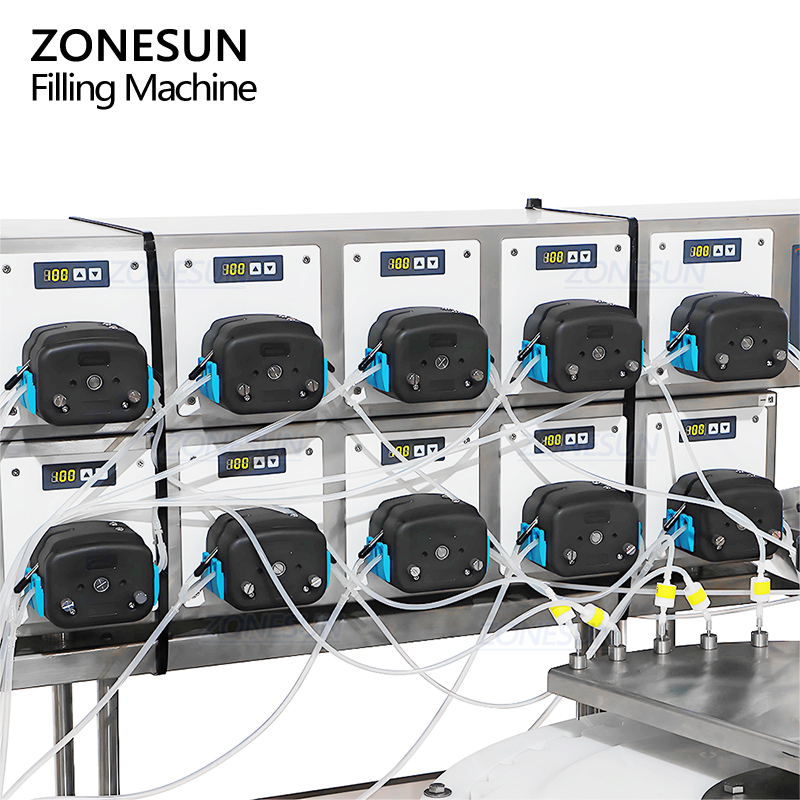 Компактная автоматическая машина для виальных флаконов с розливом и прессованием внутренних пробок ZONESUN ZS-AFY1