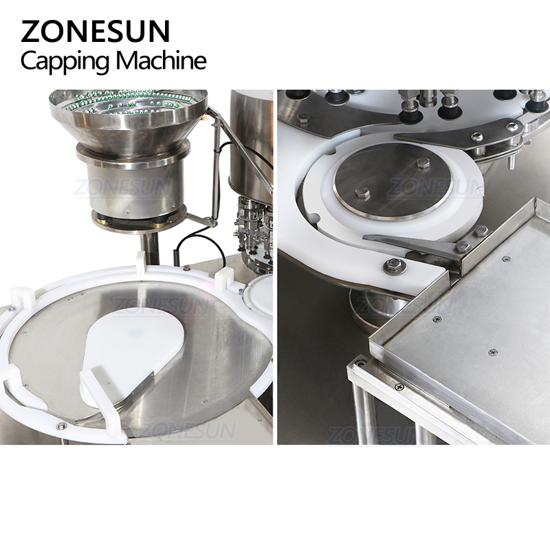 Автоматическая машина укупорки виал с подачей крышек и обжимом ZONESUN ZS-YG100