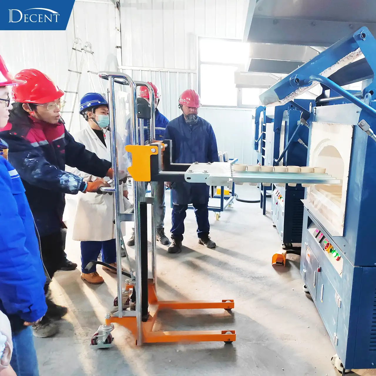 Qingdao Decent Group Team Conducting On-site Fire Assay Equipment Training